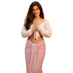 Elegant Blush Pink Traditional Sarong