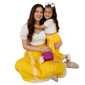 Sunshine Yellow Mother & Daughter Sarong Set