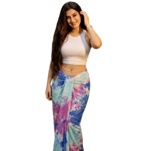 Blue & Pink Tie-Dye Traditional Sarong