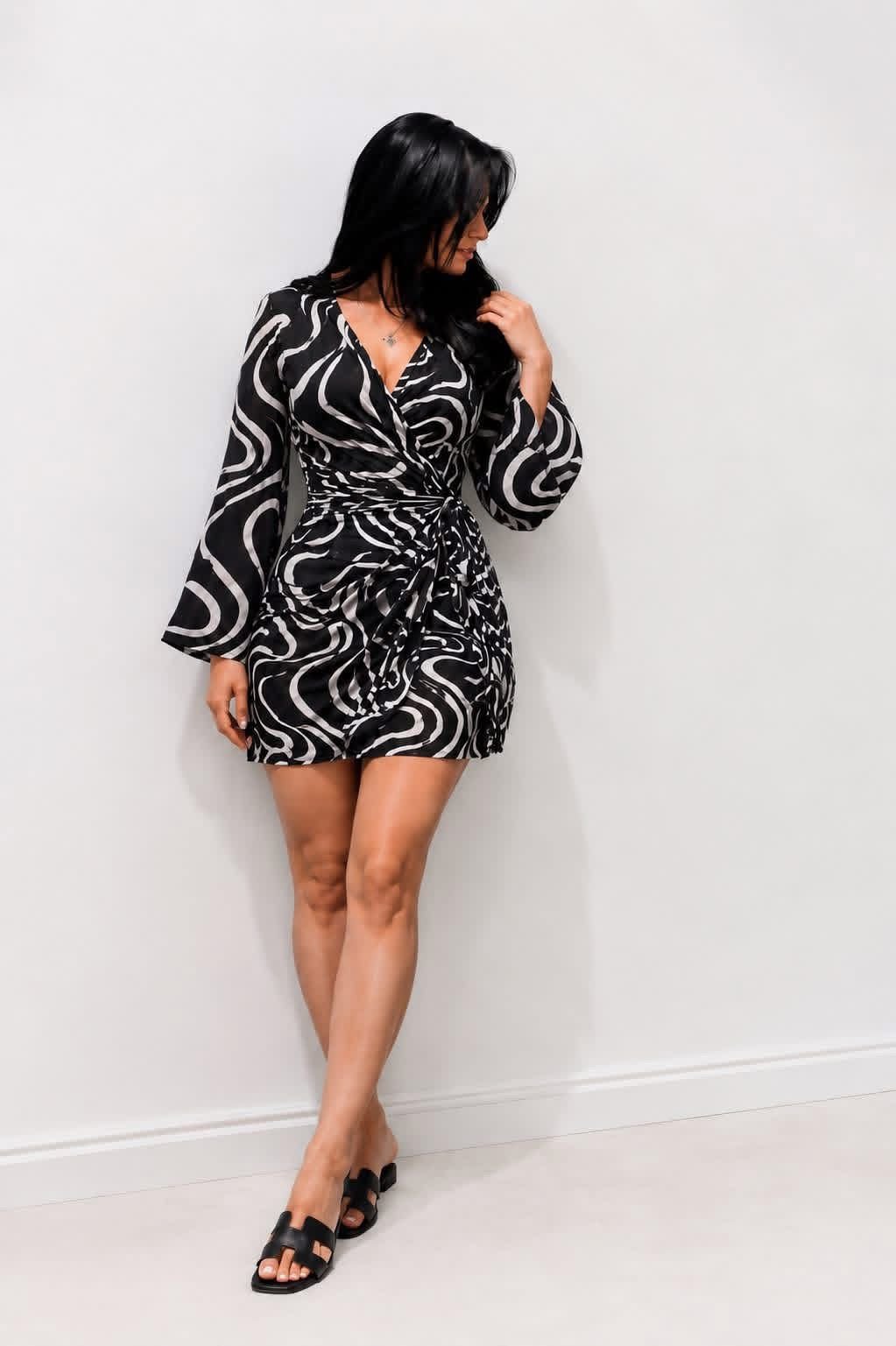 Wrap Mini Dress - Image 6